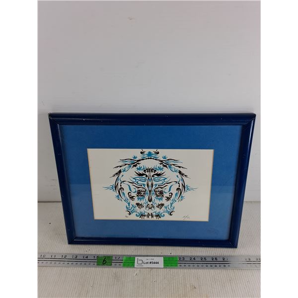 Metal Framed Modern Wall Art Print 16 1/2" x 13"