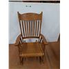 Image 1 : *Vintage Unmarked Wooden Oak Rocking Chair, 30" x 25" x 42", Cannot Ship