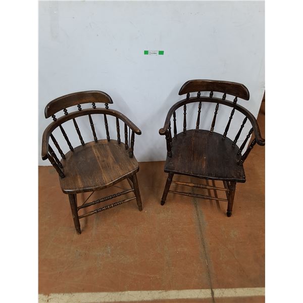 *Vintage Train Station/ Elevator Like Wooden Chairs, Cannot Ship