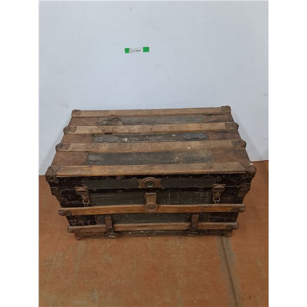 *Antique Steamer Trunk, Some Damage- As Pictured, 18"x 32" x 20", Cannot Ship