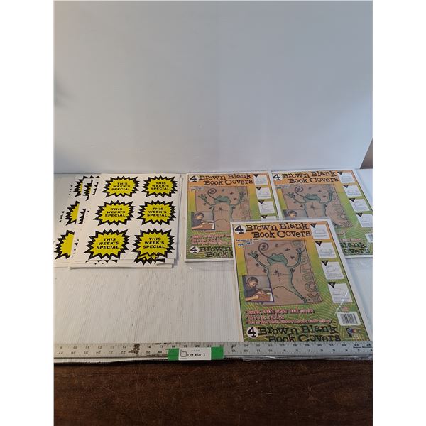 (3) Packs of Blank Craft Paper Book Cover, Store Sale/ This Week's Special Paper Tabs
