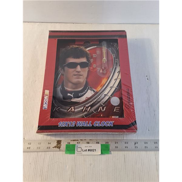 Kasey Kahne Nascar 10 x 12 Wall Clock, As Is, NIB, Sealed