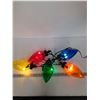 Image 7 : (2) Light Up Butterfly Decor Pieces, Powers On, (8) Flower Pots, Large Light Up Christmas Lights
