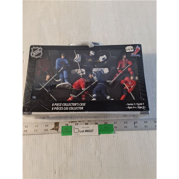 8 Piece NHL Figurine Collector Case Set, Sealed, NIB