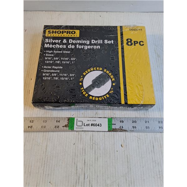 Shopro Silver & Deming Drill Set-NIB sealed