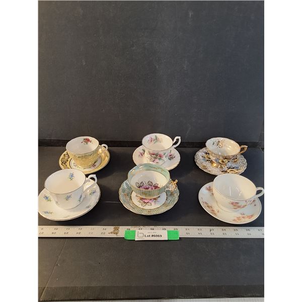 (6) Various Cup & Saucers, Royal Kendal, Royal Albert, Summertime Series, Misc