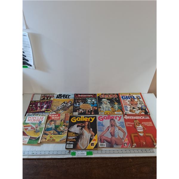 (10) Various Magazines, Popular Mechanics, Cracked, Gallery, misc