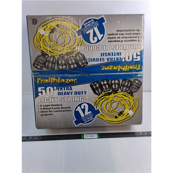 NIB Trailblazer 50' Extra Heavy Duty Light String-12 Gauge-sealed - PICK UP