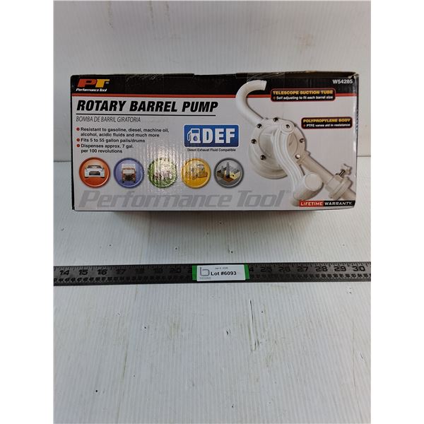 NIB Rotary Barrel Pump