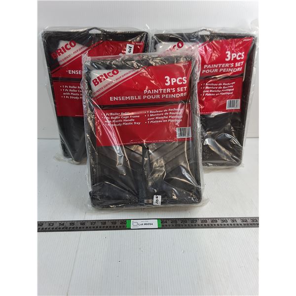 (3) Brico 3 Piece Painters Set-sealed