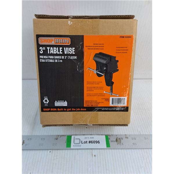 (1) NIB 3" Table Vise