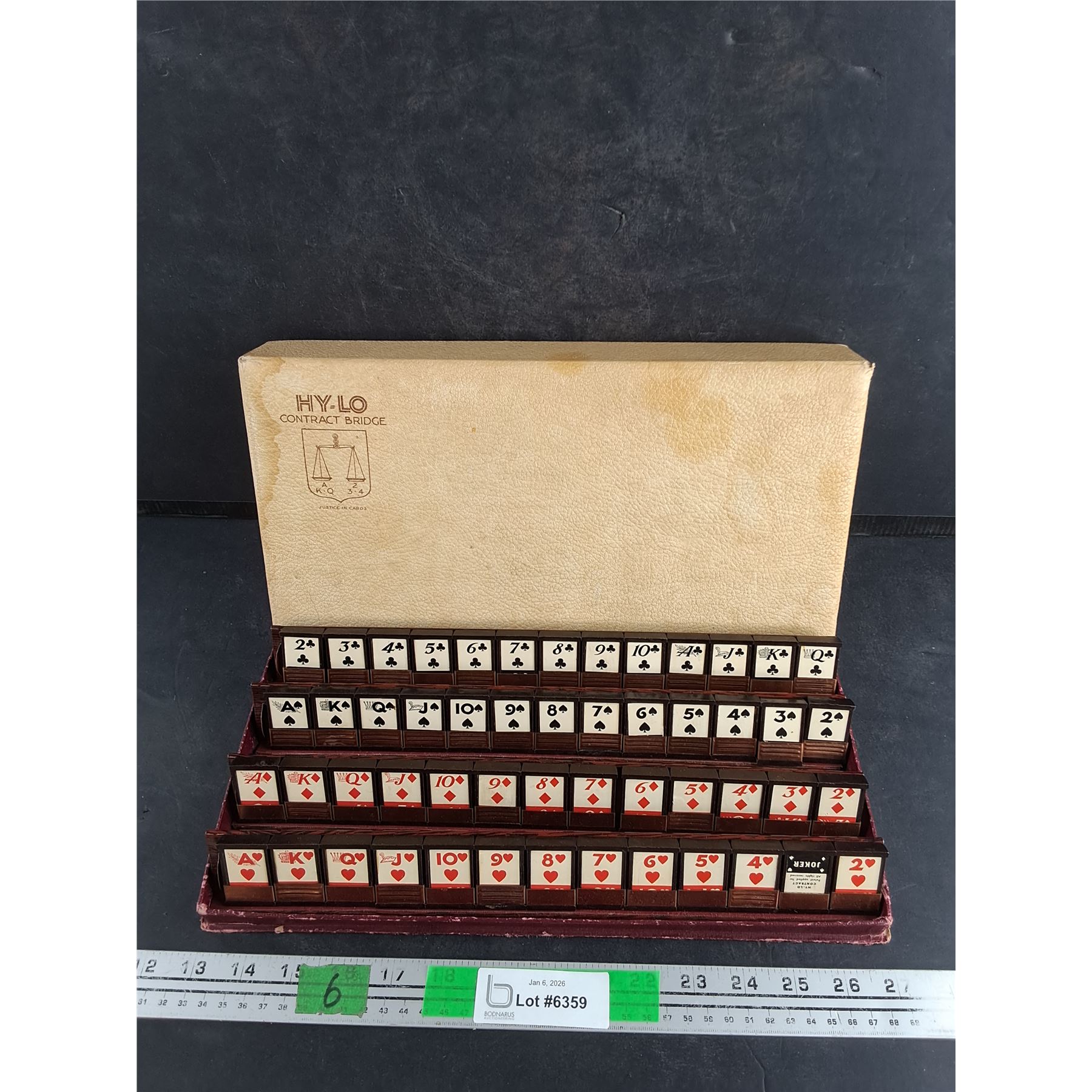 Vintage HY-LO Contract Bridge Scoring Board/Card Indicator Set ...