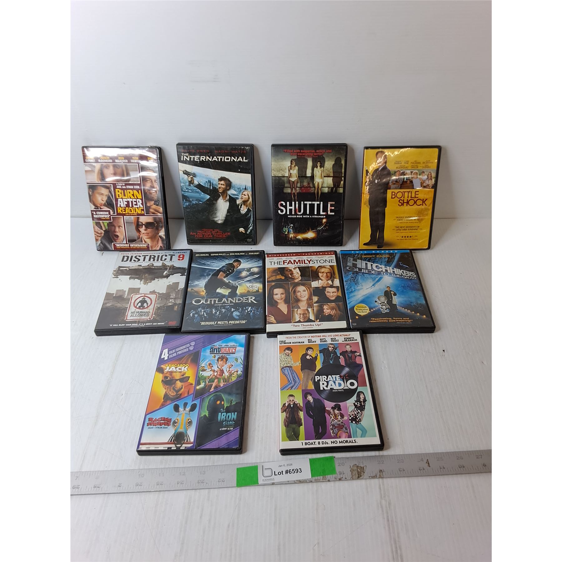 (10) DVDs- Shuttle, Outlander, District 9, Misc. - Bodnarus Auctioneering
