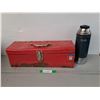Image 1 : Mastercraft Metal Toolbox 19", Contents & Thermos - PICK UP ONLY