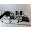Image 1 : Sony Alarm Clock- Powers On, Logitech Computer Speakers, Polaroid DVD Player- No Cord, Misc.