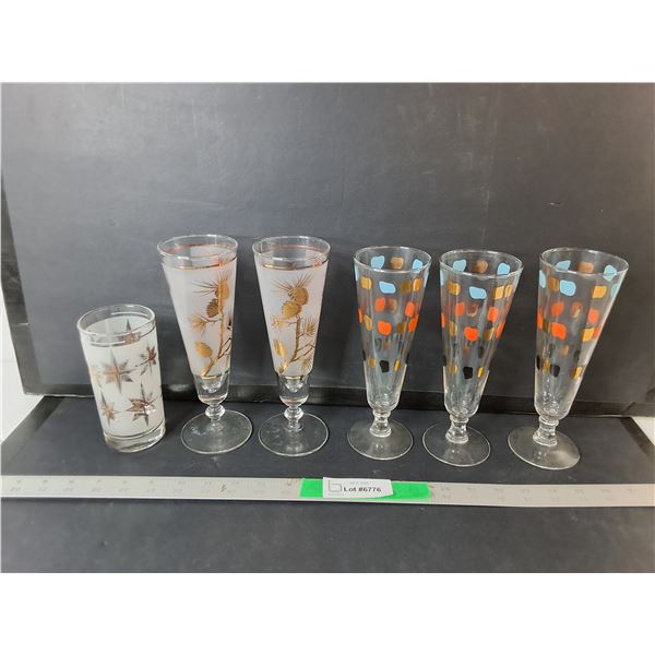 (6) Decorative Glasses Up to 8.5"