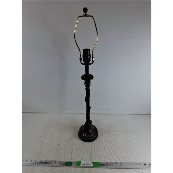 Vintage Brass & Black Table Lamp - As Is, No Shade ,29" PICKUP ONLY