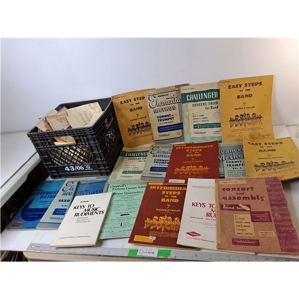 Plastic Milk Crate 13" x 11" and Music Books/Sheets - PICK UP