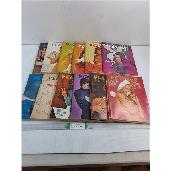 All (12) Issues of Playboy Magazine from 1970