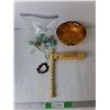 Image 1 : Decorative Stones, Train Whistle, Wooden Bowl, Misc.