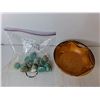 Image 3 : Decorative Stones, Train Whistle, Wooden Bowl, Misc.