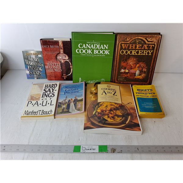 Book Lot- Cookbooks, Joyce Meyer, Thesaurus