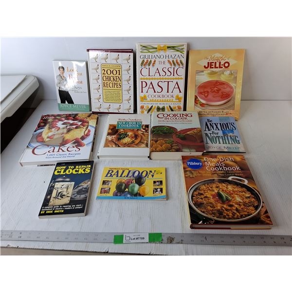 Book Lot- Cooking, Balloons, Clock Repair, Misc.