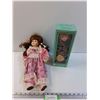 Image 1 : (2) Porcelain Dolls: 14" & 10" Tall