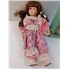 Image 2 : (2) Porcelain Dolls: 14" & 10" Tall