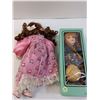 Image 4 : (2) Porcelain Dolls: 14" & 10" Tall