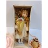 Image 2 : Porcelain Doll w/Stand & Accessories - 16" Tall