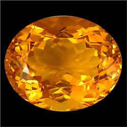 18.70ct Golden Yellow Oval Cut Citrine (GEM-14794)