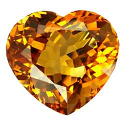 20.90ct Heart Facet Top AAA Orange Citrine Appraisal Estimate $775 (GEM-14405)