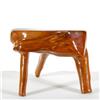 Image 5 : Hand Shaped Solid Teak Stool Bench Chair (DEC-112)