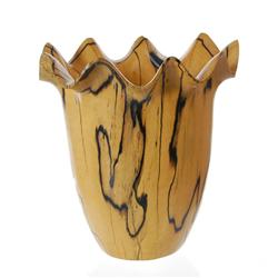 Black & White Ebony Hand Carved Vase (DEC-009)