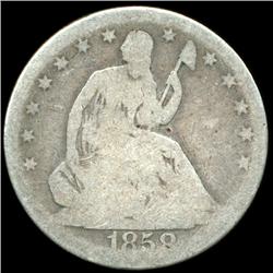 1858 Seated Half Circulated (COI-5869)