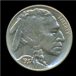 1937D Buffalo 5c Nickel BU Gem+ Coin (COI-1463)
