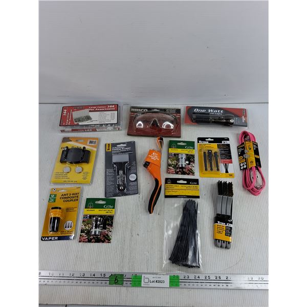 Large Cotter Pin, Cap Light, Safety Glasses, 1 Watt LED Light, Indoor Extension Cord