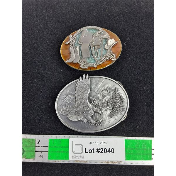 (2) Collectible Belt Buckles