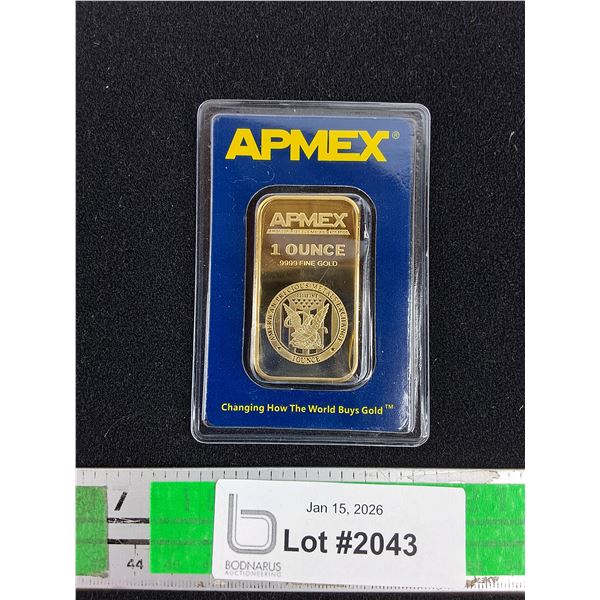 ^Apmex 1 Oz .9999 Fine Gold Bar - CANNOT AUTHENTICATE