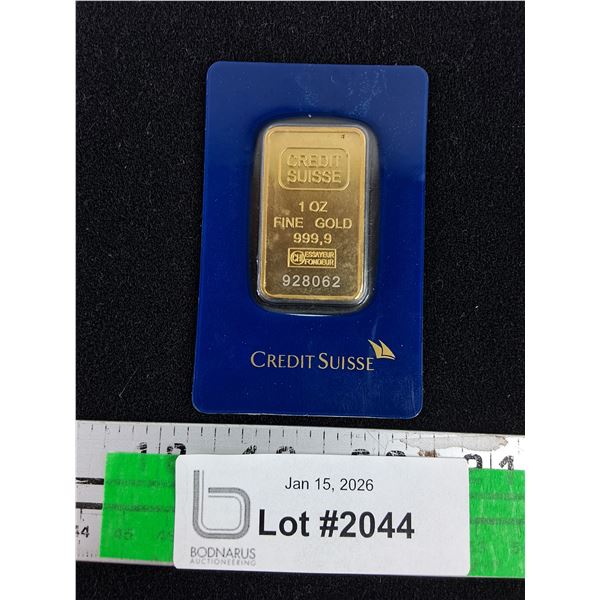 ^Credit Suisse 1 Oz Fine Gold 999.9 Bar - CANNOT AUTHENTICATE