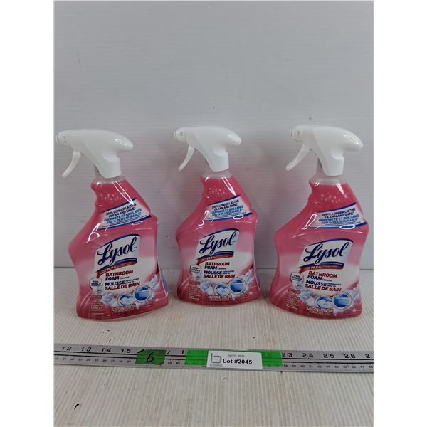 (3) 950ml Lysol Bathroom Foam Cleaner - New, PICKUP ONLY
