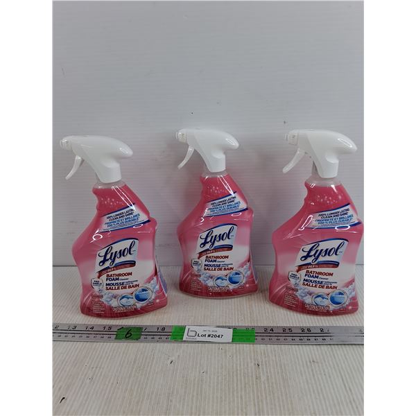 (3) 950ml Lysol Bathroom Foam Cleaner - New, PICKUP ONLY