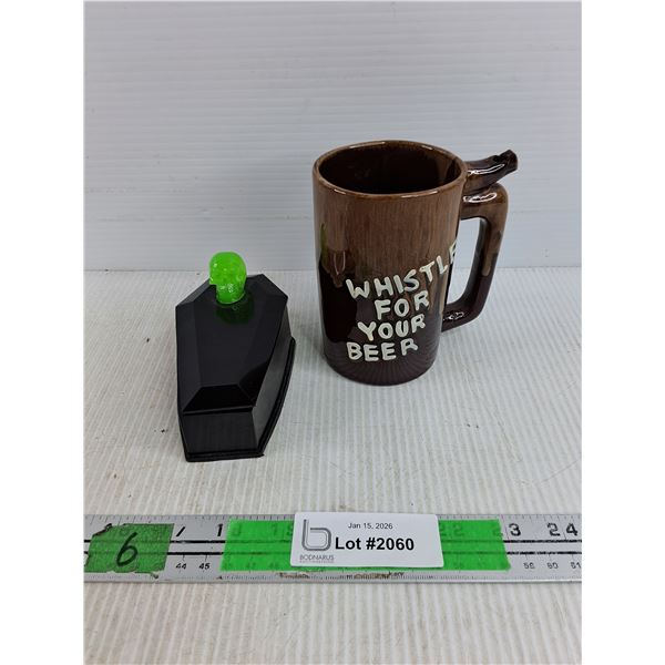 Whistle For Your Beer Beerstein, Miniature Coffin