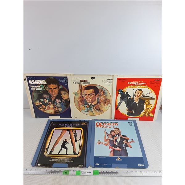 (5) Vintage RCA SelectaVision Video Discs - James Bond Agent 007