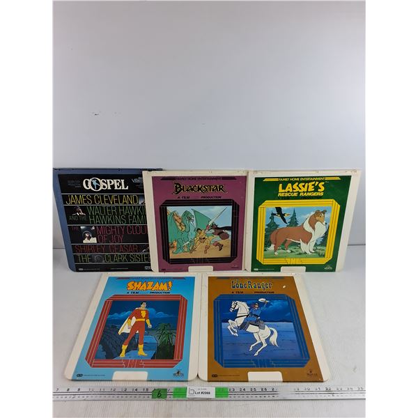 (5) Vintage RCA SelectaVision Video Discs - Shazam, The Lone Ranger, Blackstar