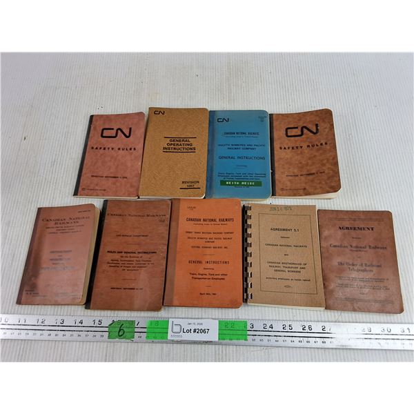 (9) Vintage Canadian National Railway Manuals
