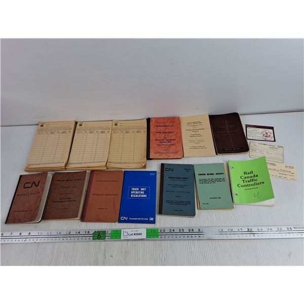 Vintage Canadian National Railways Manuals, Report Books & Certificates