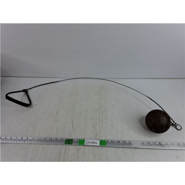 Vintage Heavy Plumb Bob/Drop Line Weight w/Wire & Handle - PICK UP