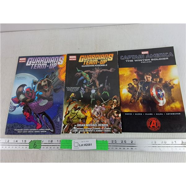 (3) Marvel Comics - Guardians Team Up & Captain America